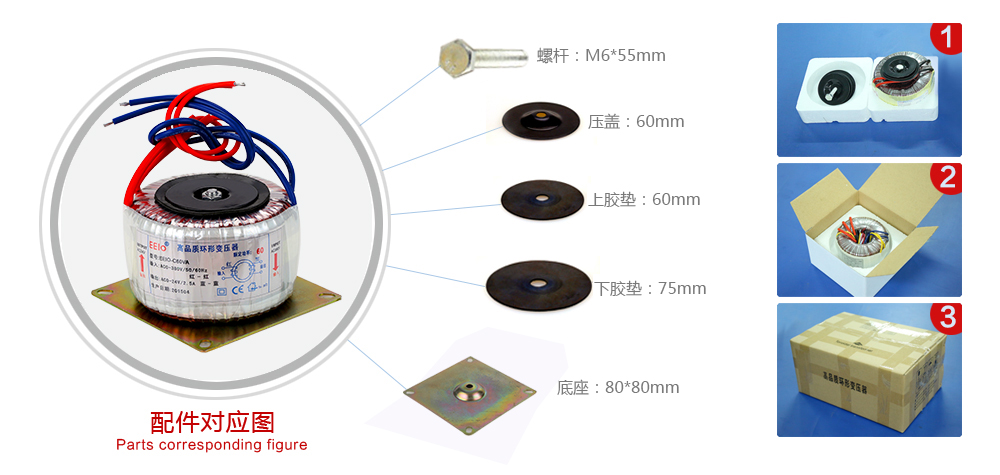 環(huán)形變壓器配件圖